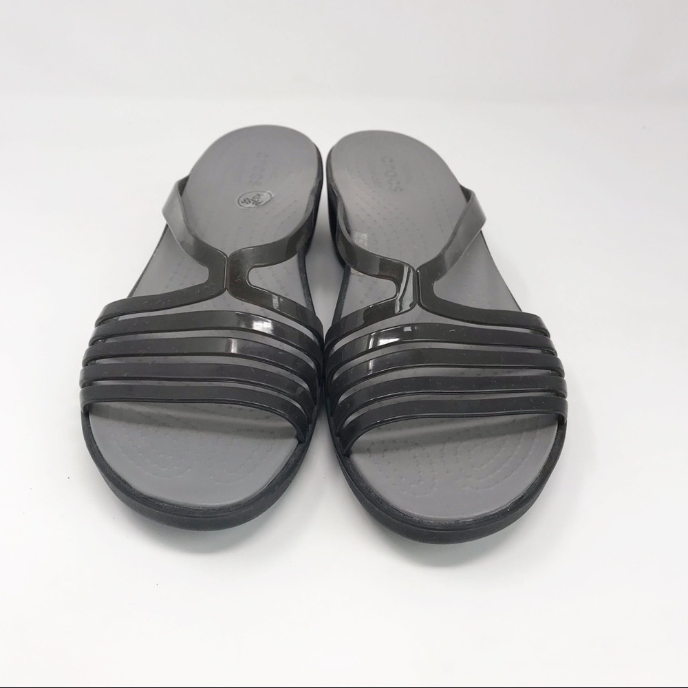 Crocs Isabella Mini Wedge Sandal Black/Smoke - Picture 7 of 8